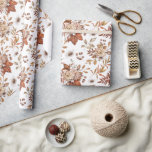 Elegant terracotta Fall floral wrapping paper<br><div class="desc">Elegant fall floral wrapping paper. Great for wrapping gifts,  and decorating for a fall baby shower or wedding</div>