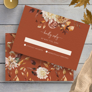Elegant Terracotta Fall RSVP Card