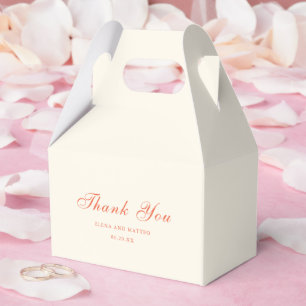 Elegant Terracotta Modern Classic Wedding Favor Box