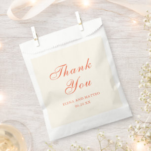 Elegant Terracotta Modern Classic Wedding Favour Bag