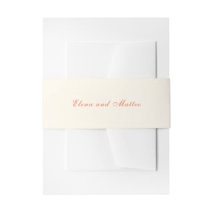 Elegant Terracotta Modern Classic Wedding Invitation Belly Band