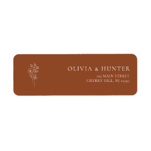 Elegant Terracotta Return Address Labels