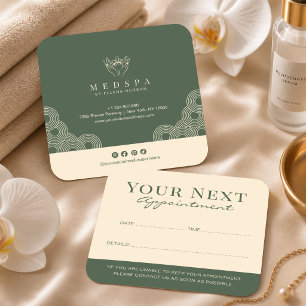 Elegant Terracotta Spa Salon Aesthetician Wellness Appointment Card
