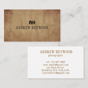 Elegant Terracotta Watercolor Abstract Modern Business Card