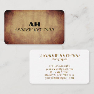 Elegant Terracotta Watercolor Abstract Modern Business Card