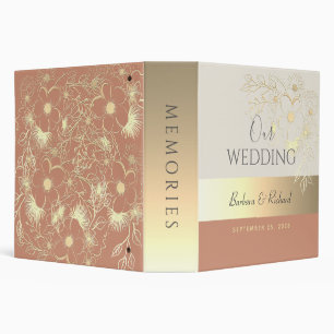 Elegant Terracotta Wedding Album Binder