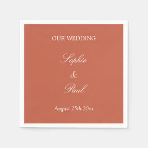Elegant Terracotta Wedding Napkins