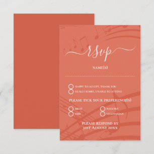 Elegant Terracotta Wedding RSVP Card