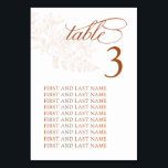 Elegant Terracotta Wedding Table Number Card<br><div class="desc">Elegant Terracotta Wedding Table Number Card</div>