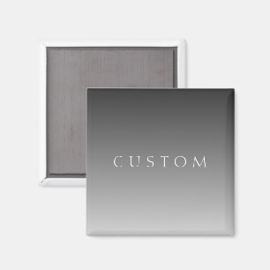 Elegant Text on Simple Modern Grey Ombre Gradient  Magnet