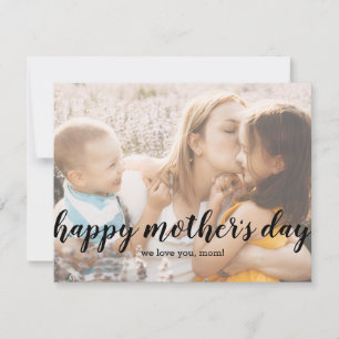Elegant Text Photo Mother's Day card