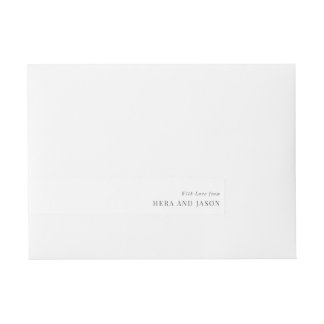Elegant text template sticker wrap wraparound address label