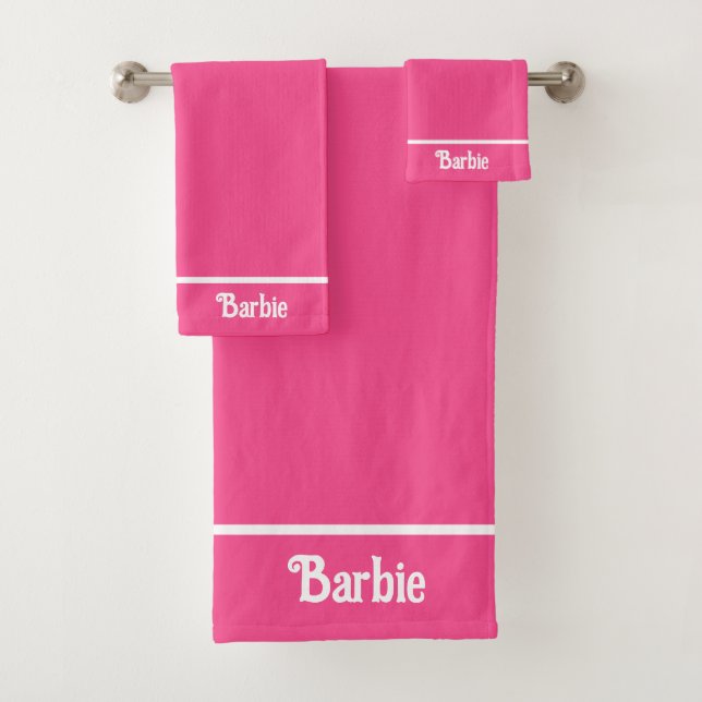 Élégant texte de nom simple sur rose néon (En situation)