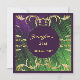 Elegant Textured Birthday Invitation