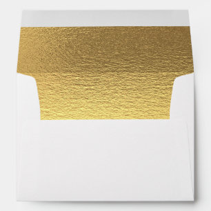 Elegant Textured Faux Gold Foil Envelope