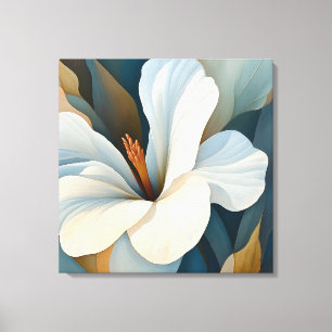 Elegant Textured Floral Art Canvas Print
