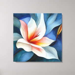 Elegant Textured Floral Art Canvas Print