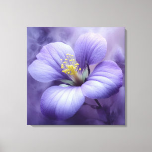 Elegant Textured Floral Art Canvas Print