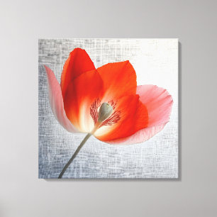 Elegant Textured Floral Art Canvas Print
