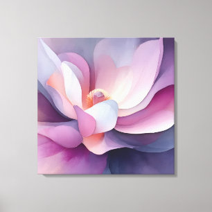 Elegant Textured Floral Art Canvas Print