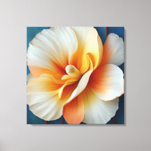 Elegant Textured Floral Art Canvas Print