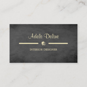 Elegant Textured Grey Interior Designer Business Card