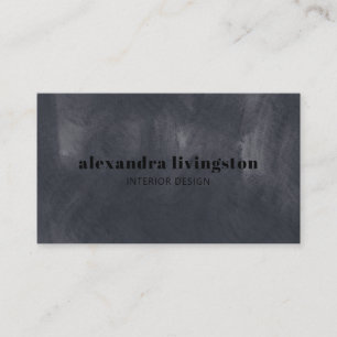 Elegant Textured Grey Watercolor Professional Business Card
