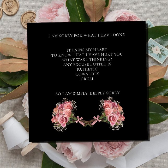 Elegant Textured Minimal I’m sorry apology Card (Creator Uploaded)