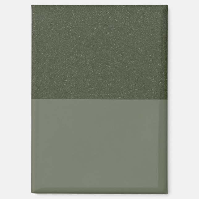 Elegant Textured Moss Green Magnet – Customizable (Front)