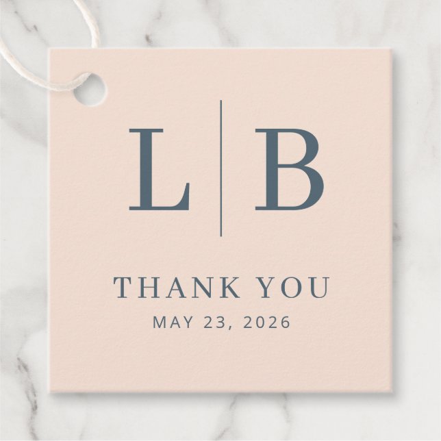Elegant Thank You Card Favour Tags (Front)