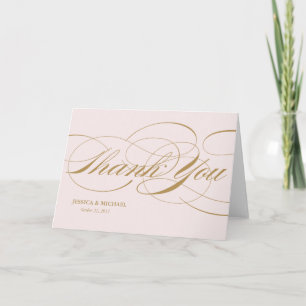 Elegant Thank You Card - Gold