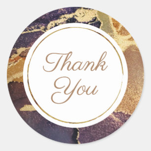 Elegant Thank you Classic Round Sticker