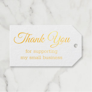 elegant thank you,classic script minimalist gift tags