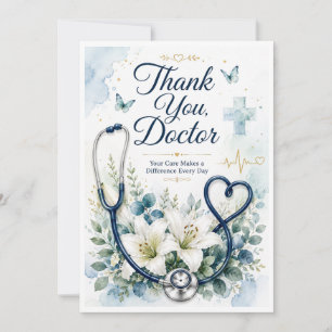 Elegant Thank You Doctor Appreciation Card