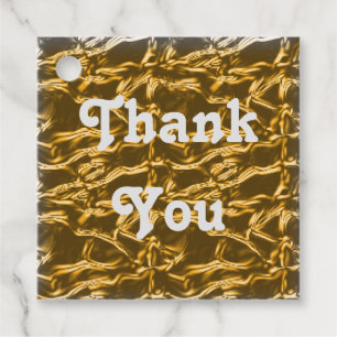 Elegant Thank YOu Gold Silver Appreciation Favour Tags