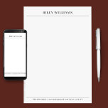 Elegant Thank You Letter After Job Interview<br><div class="desc">Personalized elegant letterhead with your name and contact information to write a thank you letter you can send after a job or academic interview. Send a physical note that will set you apart from the competition by showing gratitude towards your interviewer for their time, as well as reiterate your enthusiasm...</div>