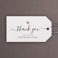 Elegant Thank You Modern Script Rose Gold Business