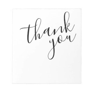 Elegant thank you Notepad