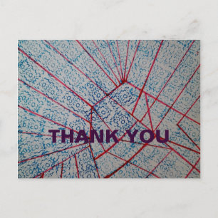 Elegant Thank you pattern postcard