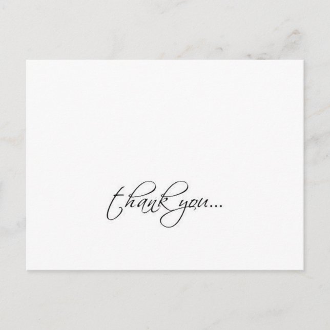 elegant thank you postcard (horizontal) (Front)