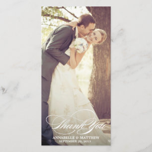 Elegant Thank You Script Wedding Overlay Card