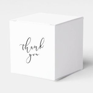 Elegant thank you wedding favour box