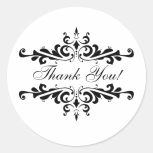 Elegant Thank You Wedding Favour Stickers