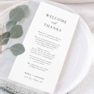 Elegant Thank You Welcome and Thanks Place Cards