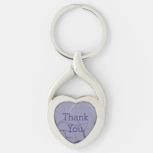 Elegant Thank You Winter Branches Appreciation Keychain
