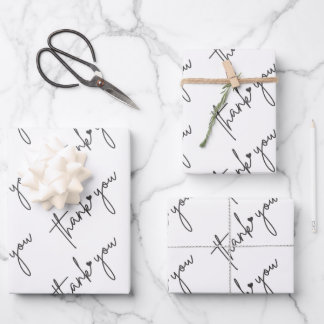 Elegant thank you wrapping paper