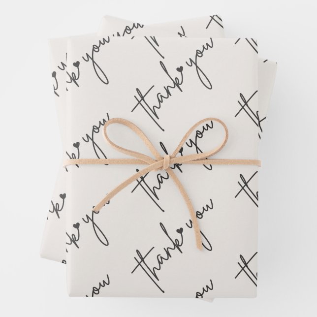 Elegant thank you wrapping paper (In situ)