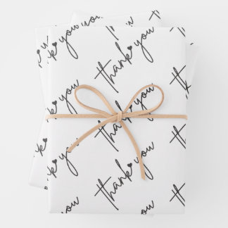 Elegant thank you wrapping paper