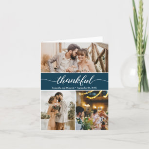  Elegant "Thankful" Personalized Wedding Thank You Card