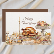 Elegant Thanksgiving Feast Happy Thanksgiving